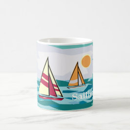 Caneca De Café Design de navegação em veleiros