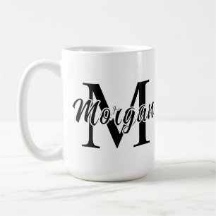 Caneca De Café Design de Nome Minimalista Personalizado Moderno