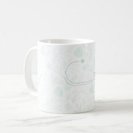 Caneca De Café Design de Oceano em Aquarela Pérola de Verão