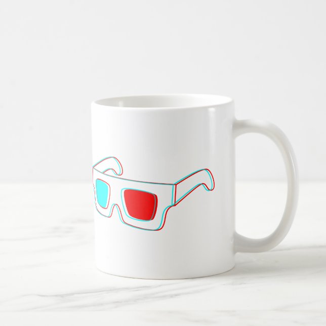 Caneca De Café design de Óculos 3D (Direita)