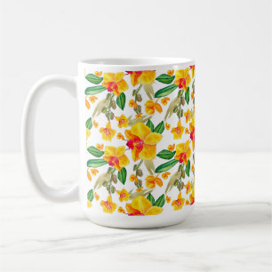 Caneca De Café Design de Orquídeas em Aquarela 9