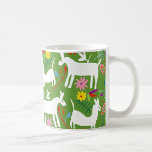 Caneca De Café Design de Otomi Moderno   Llama Donkey Design