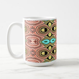 Caneca De Café Design de padrão clássico colorido vintage moderno