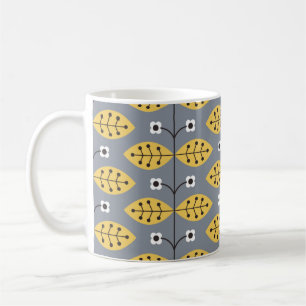 Caneca De Café Design de padrão desenhado manualmente pela colhe