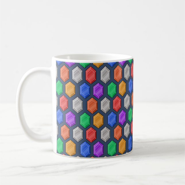 Caneca De Café Design DE PADRÃO GEMSTONES (Esquerda)