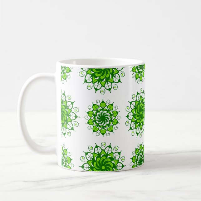Caneca De Café design de padrão mandala (Esquerda)