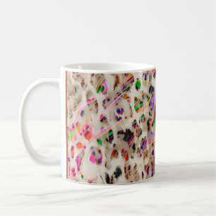Caneca De Café design de padrão moderno abstrato com efeito color