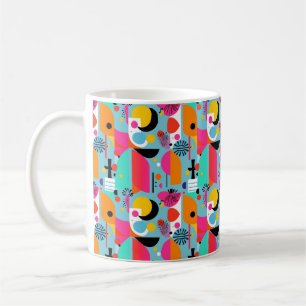 Caneca De Café Design de padrão retroativo