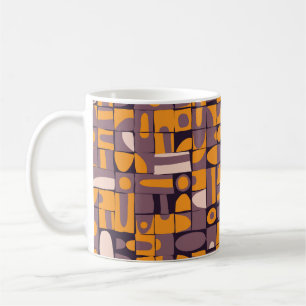 Caneca De Café Design de padrão sem costura com forma geométric