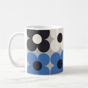 Caneca De Café Design de padrão uniforme floral. Estilo escandina