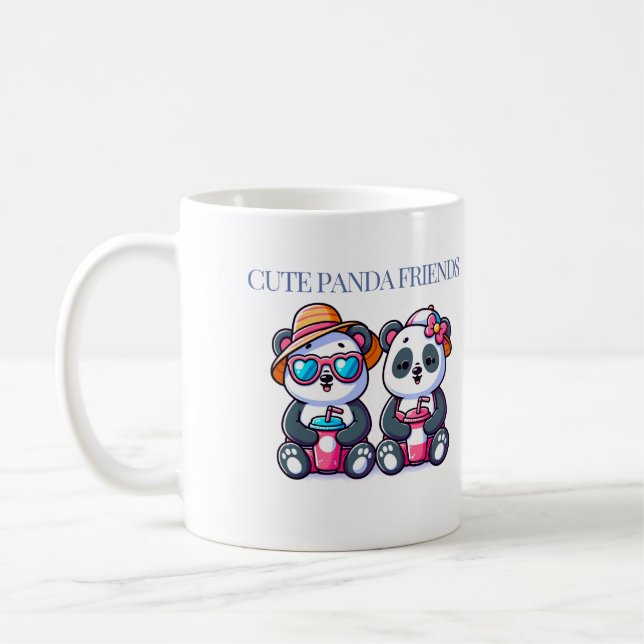 Caneca De Café Design de Panda Cute (Esquerda)