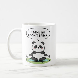 Caneca De Café design de panda “Eu Me Dobro Para Não Quebrar”