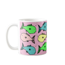 Caneca de café design de peixe tropical