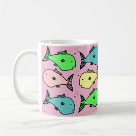 Caneca de café design de peixe tropical