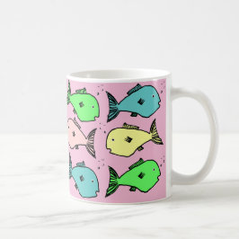 Caneca de café design de peixe tropical
