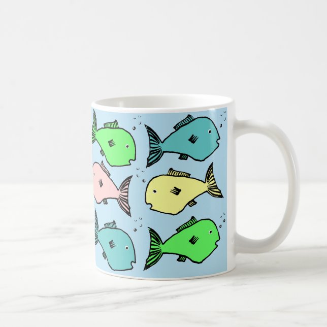 Caneca de café design de peixe tropical (Direita)