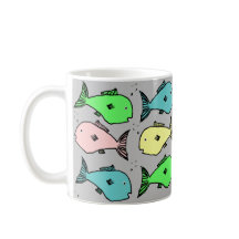 Caneca de café design de peixe tropical