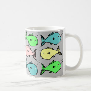 Caneca de café design de peixe tropical