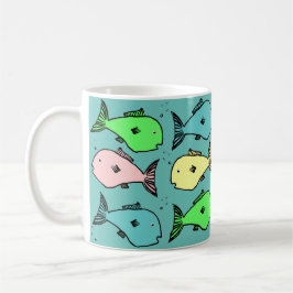 Caneca de café design de peixe tropical