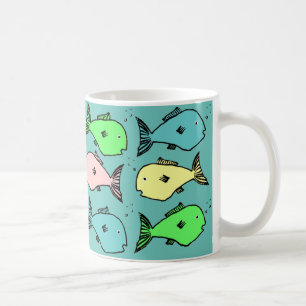 Caneca de café design de peixe tropical