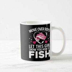 Caneca De Café Design de Pesca Divertido Para Meninas Mulheres Pe