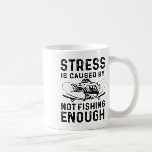 Caneca De Café Design de pescador amante da pesca engraçado B par