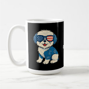 Caneca De Café Design de Pet Cachorro de Cordas com Densagem Engr