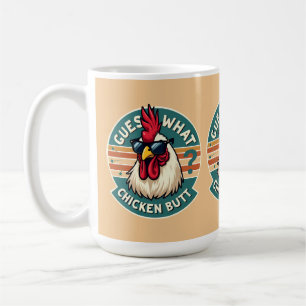 Caneca De Café Design de piada engraçada de frango retrô