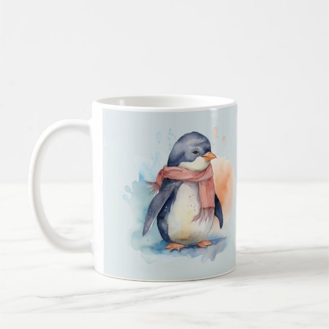 Caneca De Café Design de Pinguim Pinguim de Água (Esquerda)