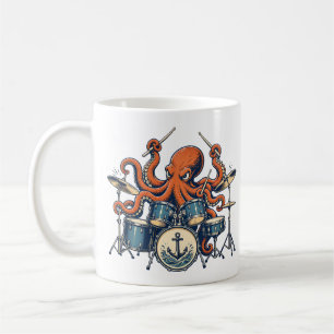 Caneca De Café Design de polvo baterista personalizado