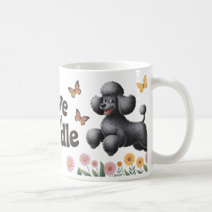 Caneca De Café Design de Poodle Adorable Lover com Girassóis