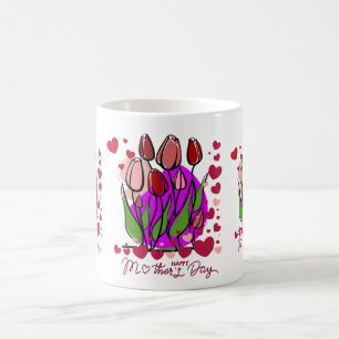 Caneca De Café design de presente de jardim de flores colorido
