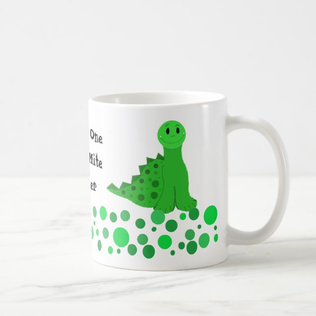 Caneca De Café Design de Professor Dinossauro Fofo (Direita)