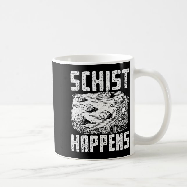 Caneca De Café Design de pun de ciência de rocha para nerds de ge (Direita)