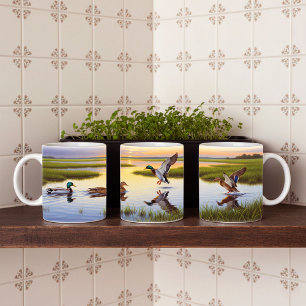Caneca De Café Design de Quebra de Túg Digital de Pintura Realist