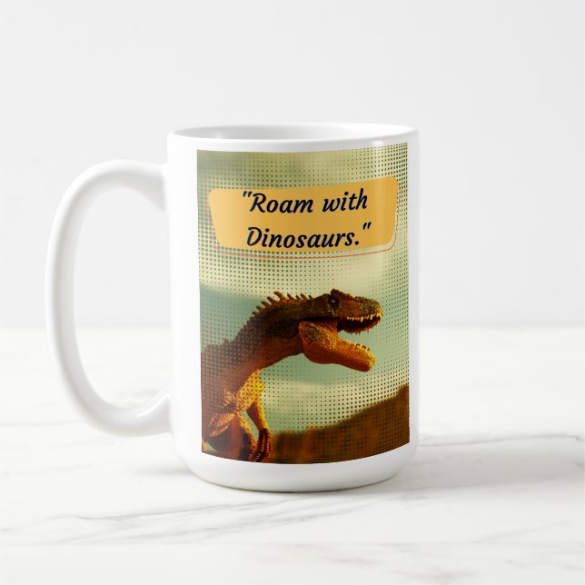 CANECA DE CAFÉ DESIGN DE QUOTAS DE DINOSSAUR (Esquerda)