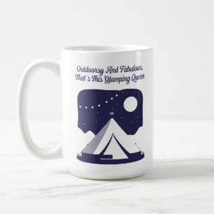 Caneca De Café Design de Rainha do Glamping Extravagante e ao Ar