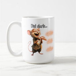Caneca De Café Design de Rato de Dieta de Pizza Engraçada
