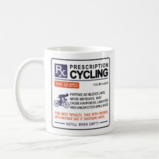 Caneca De Café Design de Receita de Mug de Ciclismo Engraçado