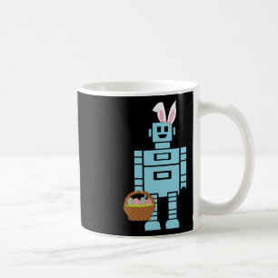 Caneca De Café Design de Robô de Páscoa Engraçado _1 