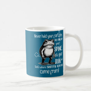 Caneca De Café Design de Sapo Nunca Segure Seus Peidos