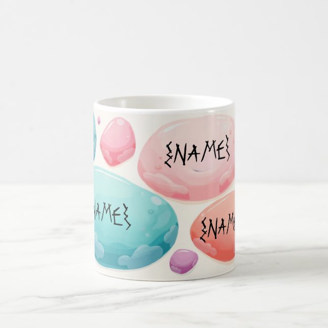 Caneca De Café Design de Seixo Personalizado (Centro)