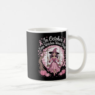 Caneca De Café Design de Sensibilização das Bruxas Rosa de Fita