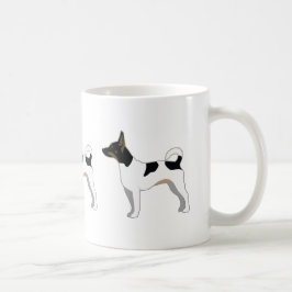 Caneca De Café Design de Silhueta Básica de Rat Terrier