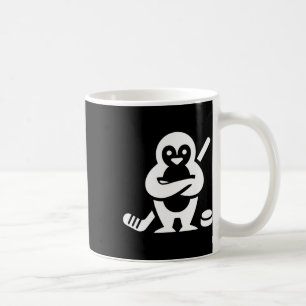 Caneca De Café Design de silhueta de pinguim de hóquei determinad