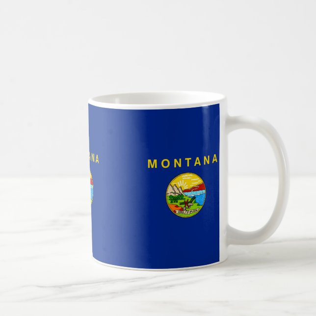 Caneca De Café Design de Sinalizador do Estado de Montana (Direita)