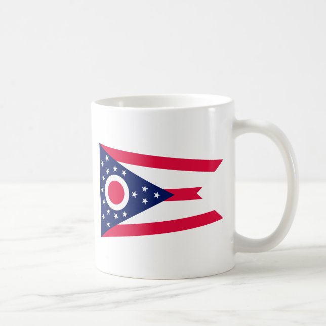 Caneca De Café Design de Sinalizador do Estado de Ohio (Direita)