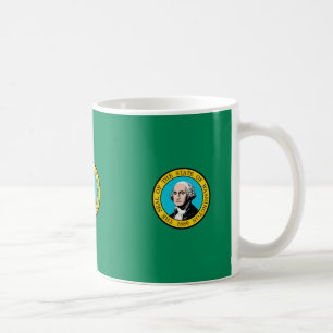 Caneca De Café Design de Sinalizador do Estado de Washington