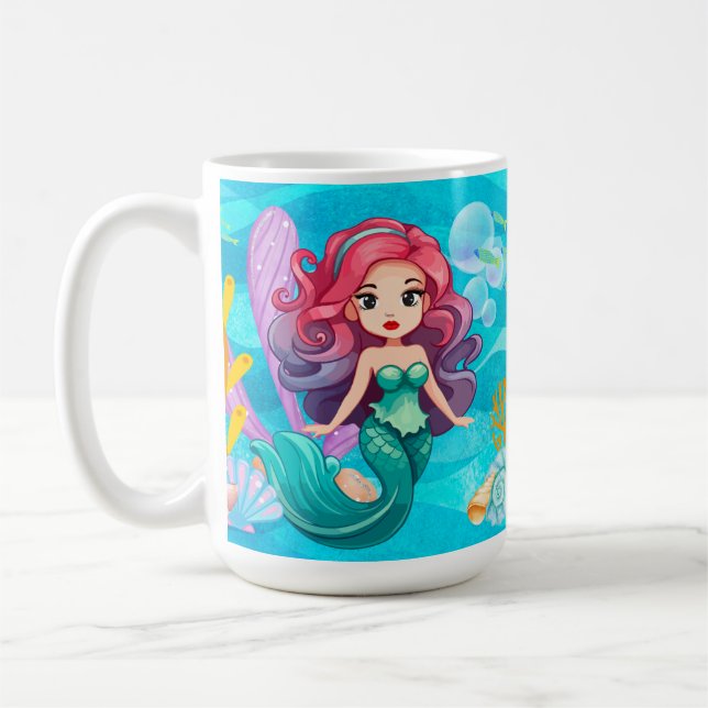 Caneca De Café design de sirene mística (Esquerda)