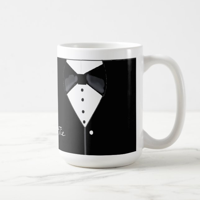 Caneca De Café Design de Smoking Black Tie (Direita)
